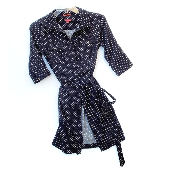 💓SOLD💓 MERONA Polka Dot Shirt Dress Shirtdress - Picture 4 of 13